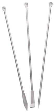 NOLITOY 3 piezas Cucharas de Laboratorio Inoxidable Cucharillas Pequeñas para Muestreo y Medición de Cucharas de Muestreo Químico con Mango para Profesional y Doméstico