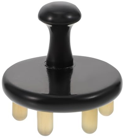PLAFOPE Oxhorn Massagekamm mit breiten Zähnen Natürliches Kopfmassagegerät für sanfte Kopfhautmassage Schmerzfreie Juckreizlinderung und Haarglättung Ergonomisch Glatt Sicher für Haartypen
