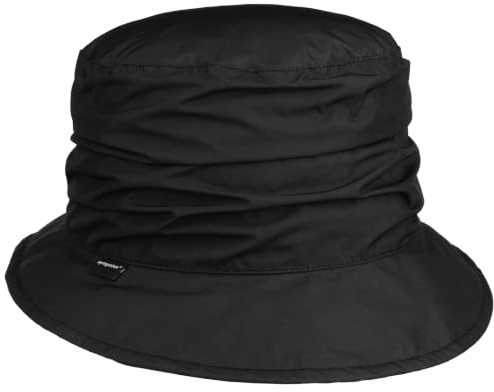 Seeberger Uni Sympatex Stoffhut Glockenhut Regenhut Damenhut Damen - mit Futter Herbst-Winter Herbst Winter - M (56-57 cm) schwarz