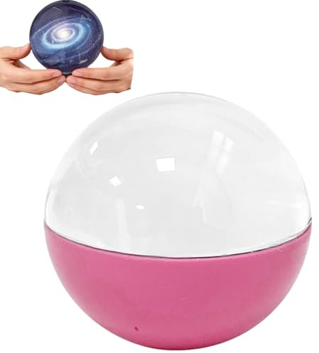 3D Crystal Ball Digital Photo Album, Christmas Crystal Ball Digital Video Display, Memory Sphere,3D CrystalBall with Electronic Display,Perfect for couples, pets and memories (pink)