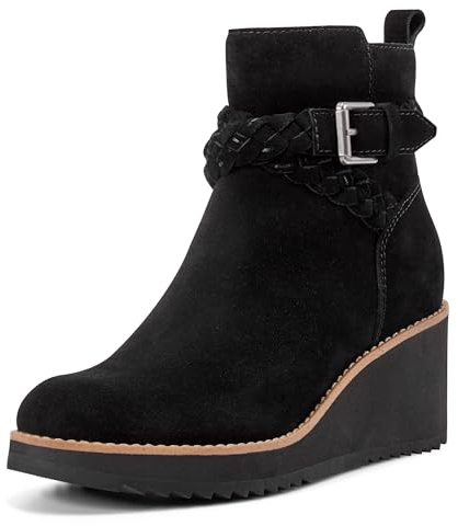Earth® Chace Wedge Ankle Booties, BLACK 001, 9 W