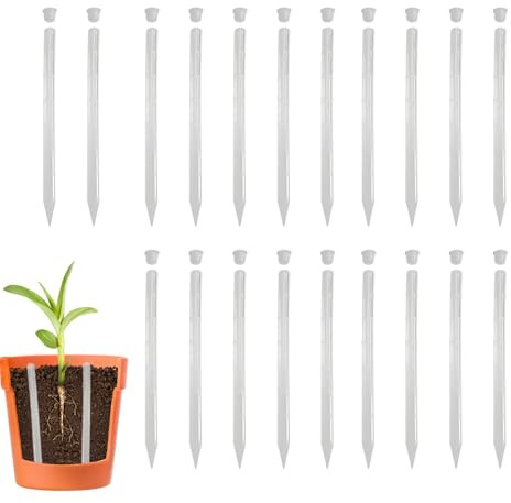 Générique Tubes d'Aération pour en Pot 20 Pièces | Aérateur de Terreau 25 Cm,Épiques Anti Arrosage Excessif Tomate Pelouse Intérieur Extérieur Légumes