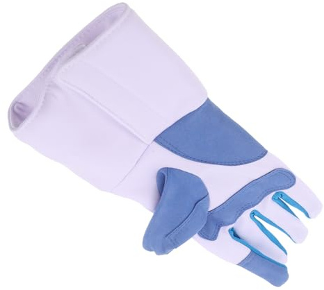 VANZACK Moufles D'escrime Antidérapants pour Entraînement Droitier, Rembourrés et Respirants, Taille XXL Blanc, Équipement D'escrime Sportif Solide pour Adultes, Protection et Adhérence