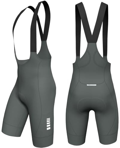 Lo.gas Rennrad Hose Herren Trägerhose Kurze Gepolstert 3 Taschen Atmungsaktiv SchnellTrocknend Elastisch Enganliegende Passform für Road Bike Gravel Radsport