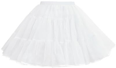 Wikoan Petticoat Jupon sous Robe Femme Années 50 A-Ligne Tutu Jupons pour Femmes Crinoline Rockabilly Jupe Tulle Fond de Robe