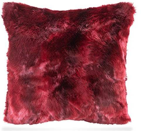 H.O.C.K. Volpina Plush Kissen inkl. Füllung Fellkissen (Dark-red, 48 x 48 cm)