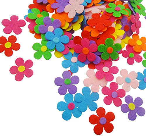 Feelairy Filzblumen, 150 Stück Filz Blumen Basteln Stoff Blumen für Kindertag Muttertag DIY Handwerk Geburtstagsfeier Dekoration