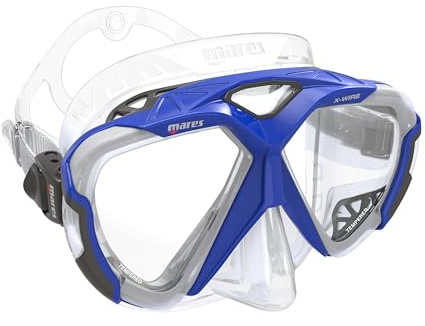 Mares X-Wire Tauchmaske aus Silikon, für Erwachsene, Unisex, Blau