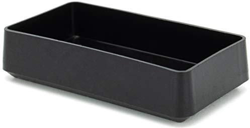 Enkotrade 10 Stück Gleitkappen Eckig Stuhlbeinkappen, für Außenrohrmaß 30x15 mm, Rohrabdeckung aus hochwertigem Polyethylen Kunststoff, Kappe, Endkappen