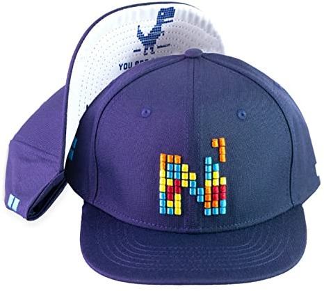 Nebelkind Snapback-Cap-Herren Damen Pixel Two Dunkel-blau, Einheitsgröße OneSize, Größenverstellbar, Unisex, hochwertige Basecap trendig, Streetwear Style, Baseball-Kappe mit geradem Schirm, Retro