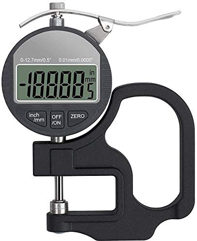 GCX preciso Calibro di Spessore Digitale Portatile, comprensione da 0-12.7mm 0.01/0.0005 '' micrometro elettronico per micrometro/metrica Metro di Spessore Percentuale Elettronica Convenienza