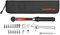 GEDORE set di attrezzi per bicicletta rosso con chiave dinamometrica da 1/4 «, 21 pezzi, 5-25 Nm, adattatore da 3/8, estensione cardanica, punte, kit di riparazione con borsa, R21702021, nero/rosso