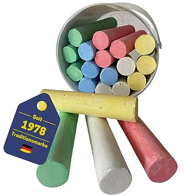 Best Sporting Tizas de calle para niños, tiza para calle, 20 lápices de tiza de 10,5 cm de largo, tizas de colores para niños, colores infantiles, tizas para pintar calle para niños, juego de tiza