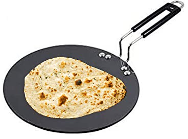 Hard Anodized Aluminium Roti and Chapati Tawa,Concave Tawa, Dosa Tawa,Multipurpose Pan - Black
