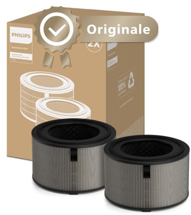 Philips Original-Ersatzfilter für die 4200 Serie AC4220 und AC4221, Luftreiniger, HEPA NanoProtect + Aktivkohle, 12 Monate Lebensdauer, Schwarz/Weiß (FY4200/30)