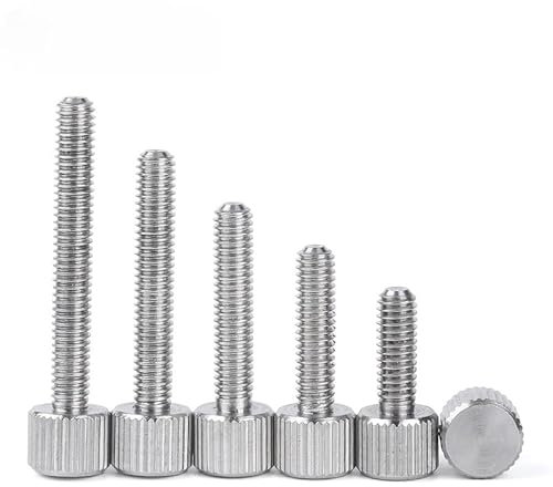 Cilky Metallschrauben 5 Stück Griffschraube M5 304 Edelstahl Rändelschrauben Rändelschrauben Hardware-Befestigungselemente Flacher Rändelkopf Länge 8-3 mm(M5*30)