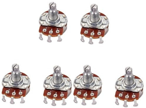 Mikinona 3sets Gitarre Potentiometer 250k Linear Bass Topf Niedrigen Reibung Volle Größe Gerändelt Welle 2 Stücke * 3