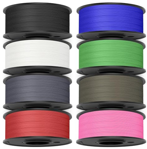 JAYO Matte PLA Filament 1.75mm, PLA Matte 3D Drucker Filament Bundle Multicolor, 250g Spule, 8 Packs, Total 2kg