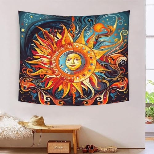 CJURAMTON Sun Stampa 3D Arazzo Da Parete Poster Ornamento Murale Tapestry Accessori Divisori Arazzo Utilizzato in Camera Da Letto, Soggiorno, Copriletto, Decorazione Murale 100cmx150cm