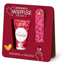 Handpflege Handcreme Nagelfeile Naturkosmetik 30 ml (Liter: 198,33 €) (Herzensfreundin - Rot - 1197141, 30 ml - 12 cm)