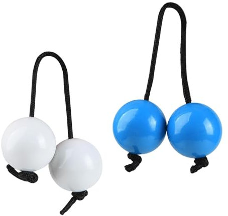 Oshhni Bolas de arena rítmica Música Shakers de huevos de dos pares Percusiones de calabaza doble Africano Batch Shaker Balls para juegos KTV