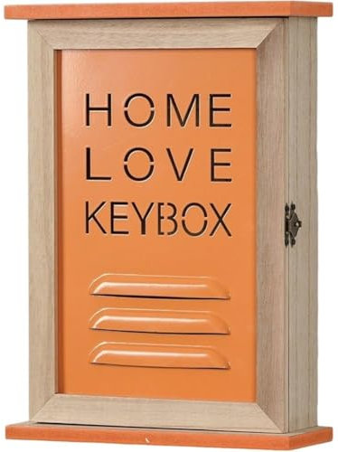 Porte-clés Mural En Bois, Boîte À Clés, Armoire De Rangement Avec 6 Crochets Pour Clés, Décoration Intérieure, Idée Cadeau De Pâques Idéale Pour Femme, Maman, Amie, Elle, Anniversaire, Pendaison De