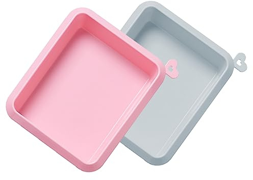 FUNNETOYU 2piezas Moldes De Silicona Para Pasteles Antiadherentes Molde Para Hornear Pasteles De Bricolaje De Tarta Desmontable