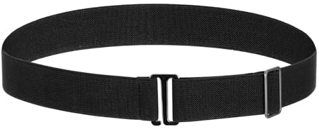 HonGien Cintura elastica invisibile da donna, regolabile, elastica, antiscivolo, per pantaloni, camicie, abiti, colore nero