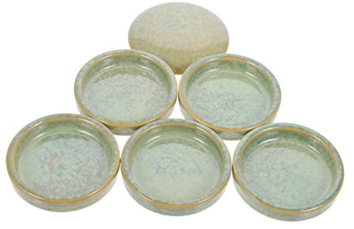 Angoily Ceramic Watercolor Mixing Palette with Lid, 5-layer Porcelain Ink Pigment Tray for Artists and Children’s Painting Supplies, Multi-functional Pigment Mixer for Watercolor