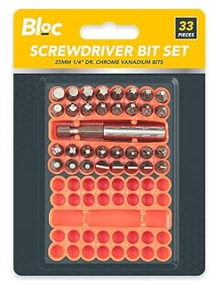 33 Piece Screwdriver Bit Set Multi Bit Home Repair Tool Kit with Precision Driver Handle & Assorted Bits for DIY, Furniture Assembly & Household Maintenance