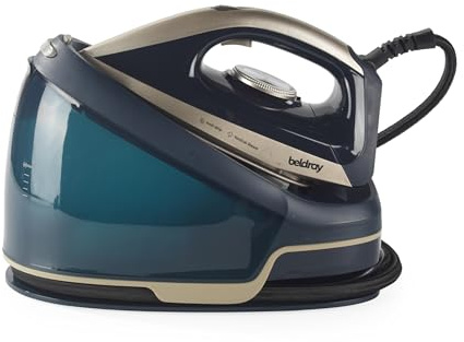 Beldray Ultra Power Dampfstation – 3000W, 2,5L Tank, 40g/min Dampf, 3,5 Bar Druck, Keramiksohle Bügeleisen, 70 Minuten Dauerdampf, Anti-Kalk, Tropfstopp, Sicherheitsverriegelung, Kabelaufbewahrung