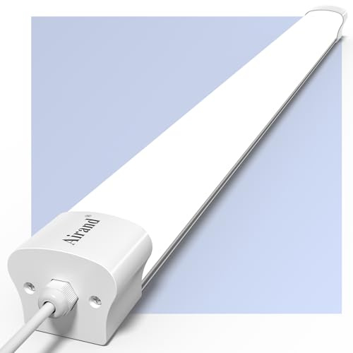Airand Feuchtraumleuchte Led, Werkstattlampe 36W 3600LM, Kellerlampe Kaltweiss 5000K, Led Röhre 120CM IP66 Wasserfest, Deckenleuchte Feuchtraum Feuchtraumlampe für Garage Werkstatt Keller