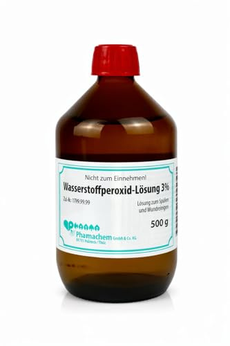 Wasserstoffperoxid-Lösung 3% - 500 g - in hochwertiger Glasflasche