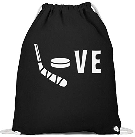 Chorchester Love pour les joueurs de hockey et de hockey sur glace - Sac de gym en coton, Noir , 37cm-46cm