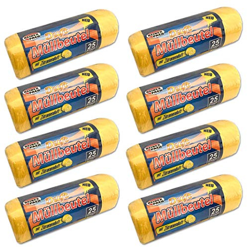 8 Rollen Duft Müllbeutel Zitrone 20l Zitronenduft Mülltüten Müllsäcke Abfallbeutel 20 Liter Müll Beutel