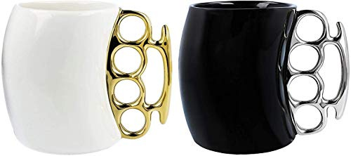 Knuckle Duster Mug Creative Bent Boxing Ceramic Cup Gift Set 2 Pieces