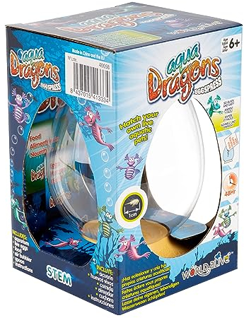 Aqua Dragons- Underwater World EGGspress Tank Juguete Educativo Stem, Mascota acuática para incubar y Crecer, Incluye Huevos, Comida, Cuchara, Multicolor, 10 cm x 10 cm x 14 cm (4005b)