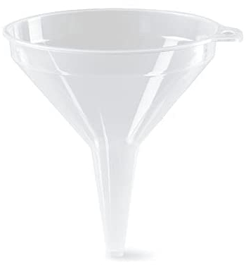 CABLEPELADO - Embudo - cono de trasvase - pipeta - tolva para alimentación - libre de BPA - facil de limpiar - 8 cm - color blanco