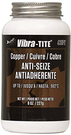 Vibra-Tite 9071 Kupferpaste | Industrieniveau | Anti-Seize - Schmiermittel - 227g | inkl. Bürste im Deckel
