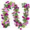 Kisflower 3PCS künstliche Blume Girlanden 23.7FT Seide Rose Girlande gefälschte hängende Blumengirlanden für Hochzeit Home Decoration (Magenta)