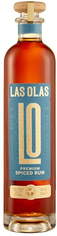 Las Olas Spiced Rum - 70cl, 40% ABV | Premium Spiced Rum with Vanilla, Cacao & Citrus Fruit for Cocktails & Drinking | Unaged Pot Still Jamaican & Bajan White Rum | Vegan Party Drinks & Gifts