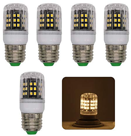 YKFengYan Fengyan Casa Lampadine Lampadina E27 5W LED Corn, 5Pcs No Strobe 2835 SMD LED Lampadina Faretto No Flicker Alluminio Radiatore for Interni Illuminazione AC 200-240V Domestico Lampada