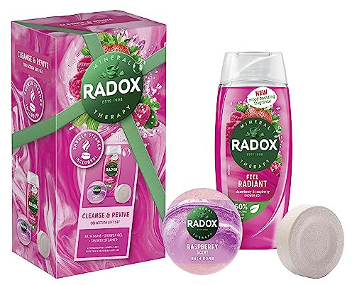 Radox Cleanse & Revive Collection Gift Set with a shower steamer for the perfect gift for her 2 piece