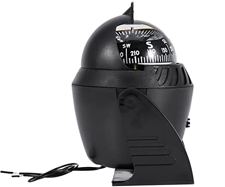 Bewinner Navigation Explorer Kompass Kompass mit Heller LED Verstellbarer Halterung für Marinebootauto