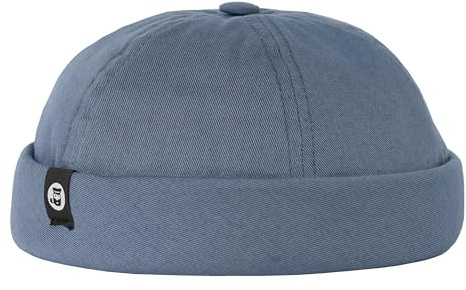 HANSEHELD Herren Docker Cap Baumwolle Kurz Flach Fischermütze