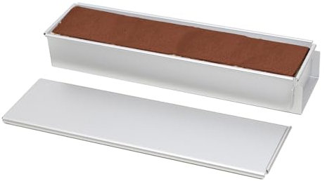 Teglia rettangolare per torte, stampo rettangolare in alluminio con coperchio, stampo per pagnotta al tiramisù, stampo da forno con coperchio antiaderente, rimovibile per mousse, cheesecake, pagnotta,