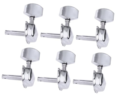 FUNOMOCYA 6stücke Mini Head Vintage Gitarrenstimmwirbel Halboffene Mechaniken Für Akustik Gitarren Hochwertige Langlebige Stimmknöpfe Silber