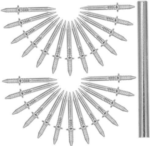 Uonlytech Clous à Double Tête Pour Plinthe 100 Pcs Avec Manchon D'installation Clous De Plinthe En Fer Robustes Kit Pour Accrocher Tableaux Et Moulures, Usage Menuiserie Et Décoration