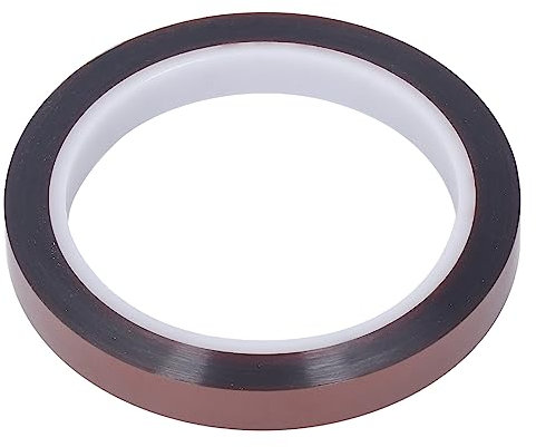Eacam Hitzebeständiges Klebeband, 12 Mm Breite, 33 M Länge, PI-Hochtemperatur-Isolierband, für Wartung