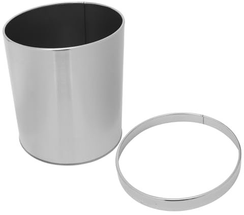 Alipis Elegante Bote De Basura Redondo De Acero Inoxidable Para Cocina Baño Dormitorio Sala De Estar